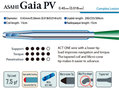 ASAHI Gaia PV   0.45mm(0.018inch)   Complex Lesion